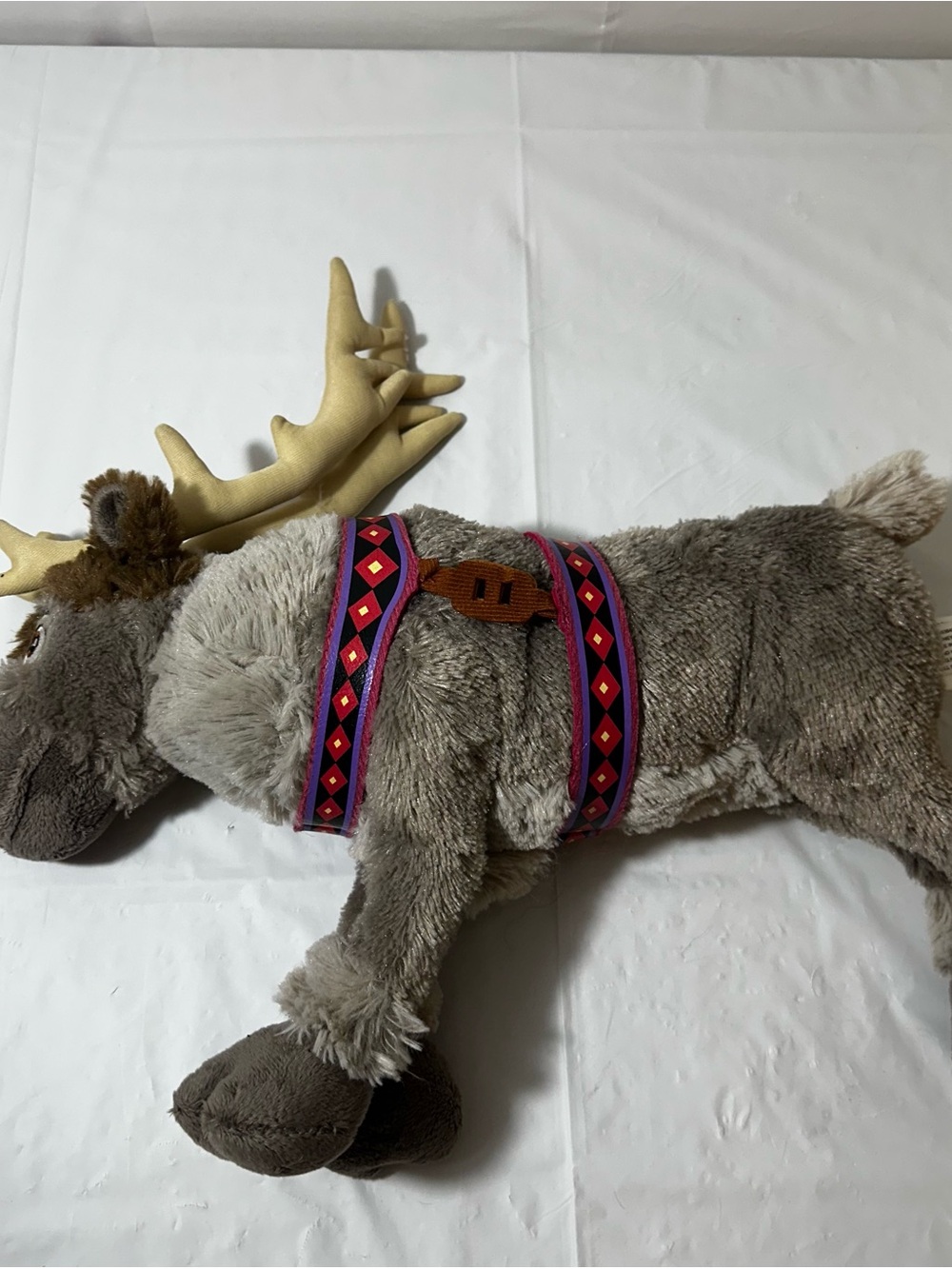 Disney Brown Plush Moose Dog Toy with Pink & Purple Harness - Picture 4 of 5
